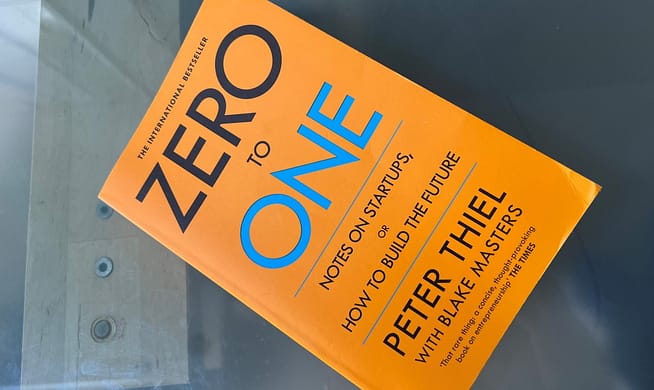 The Book: Zero To One By Peter Thiel. 